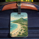 Vintage Punta Cana Dominican Republic Tropical ラゲッジタグ<br><div class="desc">Escape to the tropics with this stunning vintage-style travel luggage tag of Punta Cana, Dominican Republic. Designed with the nostalgic charm of mid-century tourism art, this piece captures the breathtaking tropical beauty of the Caribbean’s most beloved coastline. The illustration features the world-renowned Playa Bavaro, showcasing its crystal-clear turquoise waters, swaying...</div>