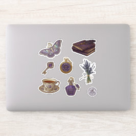 Vintage Purple Aesthetic Sticker Sheet  シール