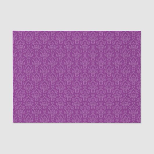 Vintage Purple Damask Pattern 薄葉紙 (正面)