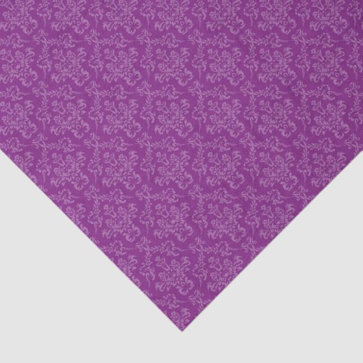 Vintage Purple Damask Pattern 薄葉紙 (詳細)