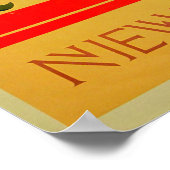 Vintage Queenstown New Zealand Travel ポスター (角)