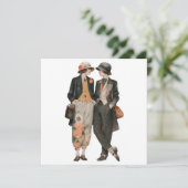 Vintage queer fashion models 2 - decoupage sheet, 招待状 (スタンド正面)