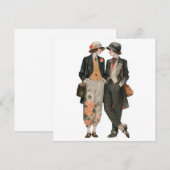 Vintage queer fashion models 2 - decoupage sheet, 招待状 (正面/裏面)