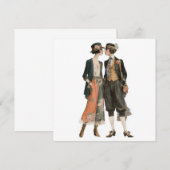 Vintage queer fashion models 3 - decoupage sheet, 招待状 (正面/裏面)