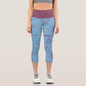 Vintage QUIDDITCH™ Sketch Pattern カプリレギンス (正面)