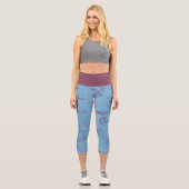 Vintage QUIDDITCH™ Sketch Pattern カプリレギンス (正面)