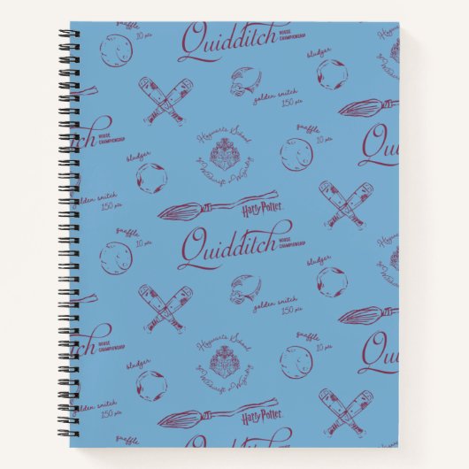Vintage QUIDDITCH™ Sketch Pattern ノートブック (正面)