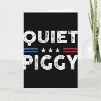 Vintage Quiet Piggy American Political Funny Trump カード