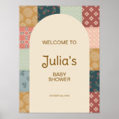 Vintage Quilt Baby Shower ポスター (正面)