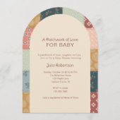 Vintage Quilt Baby Shower 招待状 (正面)