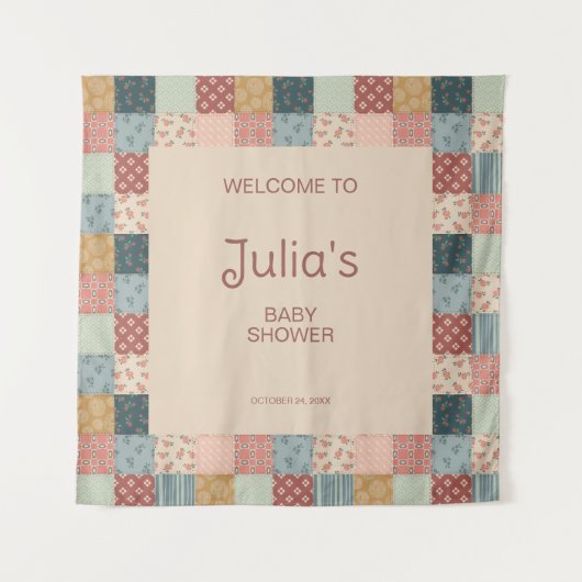 Vintage Quilt Baby Shower Tapestry タペストリー (正面)