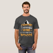 Vintage Quote Camping Adventure girl Tシャツ (正面フル)