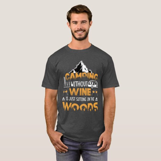 Vintage Quote Camping Adventure girl Tシャツ (正面フル)