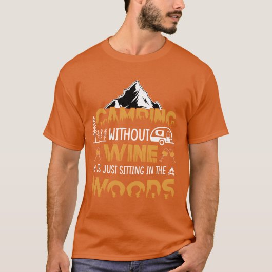 Vintage Quote Camping Adventure vintage Tシャツ (正面)