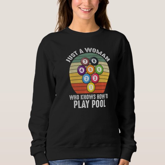 Vintage Quote Pool Billiard 8 Ball   スウェットシャツ (正面)