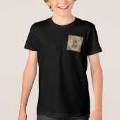 Vintage Rabbit,Cute Rabbit with Flowers Pattern  トライブレンドＴシャツ (正面)