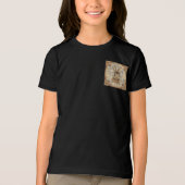 Vintage Rabbit,Cute Rabbit with Flowers Pattern  トライブレンドＴシャツ (正面)