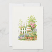 Vintage Rabbit Garden Baby Shower 招待状 (裏面)