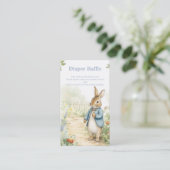 Vintage Rabbit Garden Baby Shower Diaper Raffle エンクロージャーカード (スタンド正面)