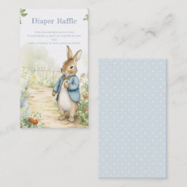 Vintage Rabbit Garden Baby Shower Diaper Raffle エンクロージャーカード