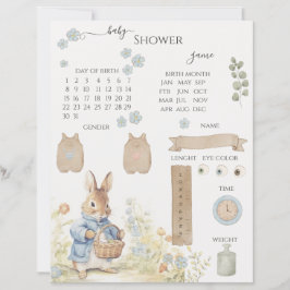 Vintage Rabbit Garden Baby Shower Game