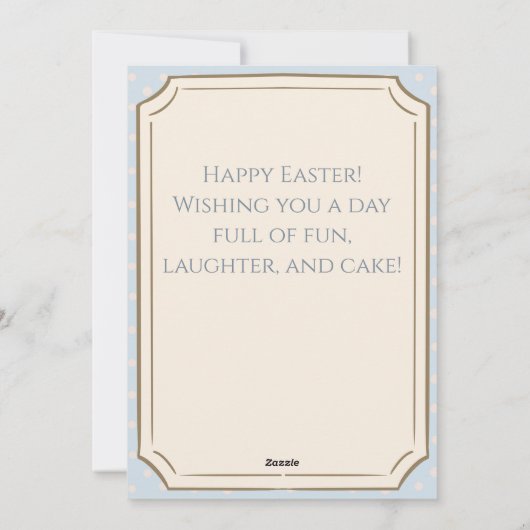 Vintage Rabbit Garden Easter シーズンカード (裏面)