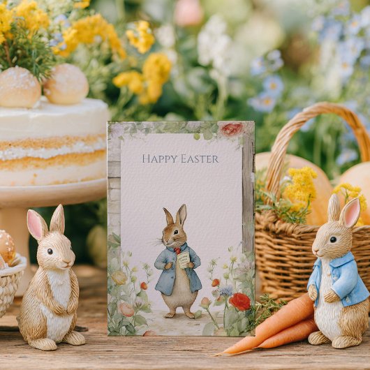 Vintage Rabbit Garden Easter シーズンカード