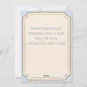 Vintage Rabbit Garden Happy Birthday シーズンカード (裏面)