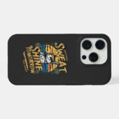 Vintage Rabbit Workout Motivation Art iPhoneケース (裏面横)