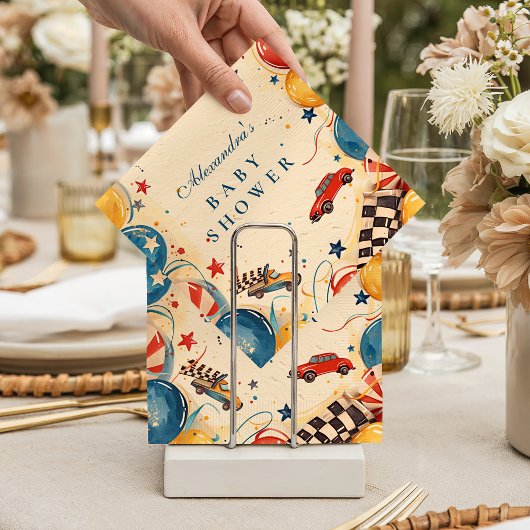 Vintage Race Car Baby Shower スタンダードカクテルナプキン