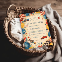 Vintage Race Car Baby Shower