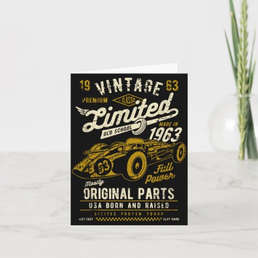 Vintage Race Car Design カード (正面)