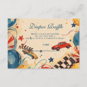 Vintage Race Car Diapper Raffle エンクロージャーカード (正面)