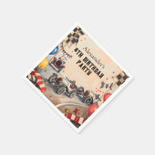 Vintage Racing Boys Birthday Party スタンダードカクテルナプキン (角)