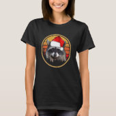 Vintage Racoon Christmas Tシャツ (正面)