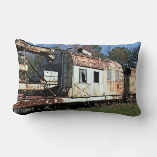 Vintage Rail Cars Business Card ランバークッション (正面)