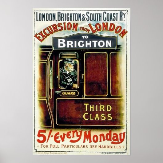 Vintage Rail Excursion Advertising ポスター (正面)