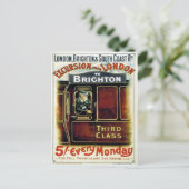 Vintage Rail Excursion Advertising ポストカード (スタンド正面)