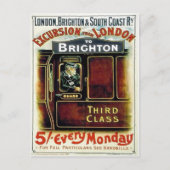 Vintage Rail Excursion Advertising ポストカード (正面)