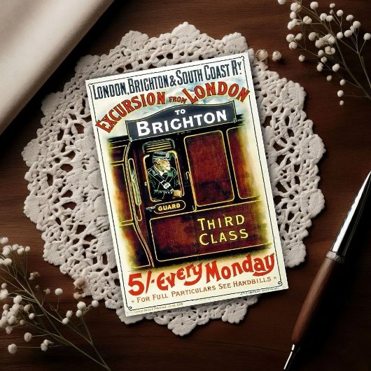 Vintage Rail Excursion Advertising ポストカード