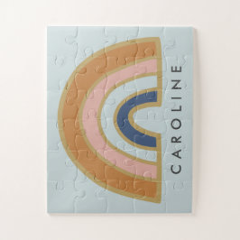 Vintage Rainbow Personalized Name Kids ジグソーパズル