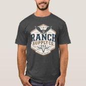 Vintage Ranch Supply Co USA ロングホーンイーグル Tシャツ (正面)