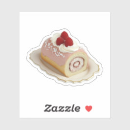 Vintage Raspberry Roll Cake シール