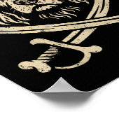 Vintage Rate English Springer Spaniel Crossbones D ポスター (角)