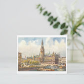 Vintage Rathaus Hamburg Germany ポストカード (スタンド正面)