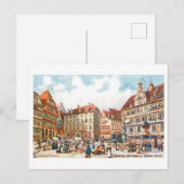 Vintage Rathaus Tubingen Germany ポストカード (正面/裏面)