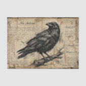 Vintage Raven Dark Academia Decoupage 薄葉紙 (正面)