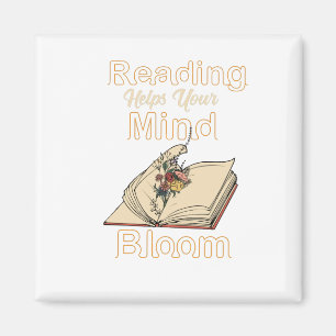 Vintage Reading Book Wild Flowers マグネット