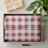 Vintage Red and Cream Gingham Plaid 薄葉紙 (ギフト)