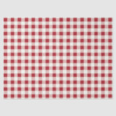 Vintage Red and Cream Gingham Plaid 薄葉紙 (正面)